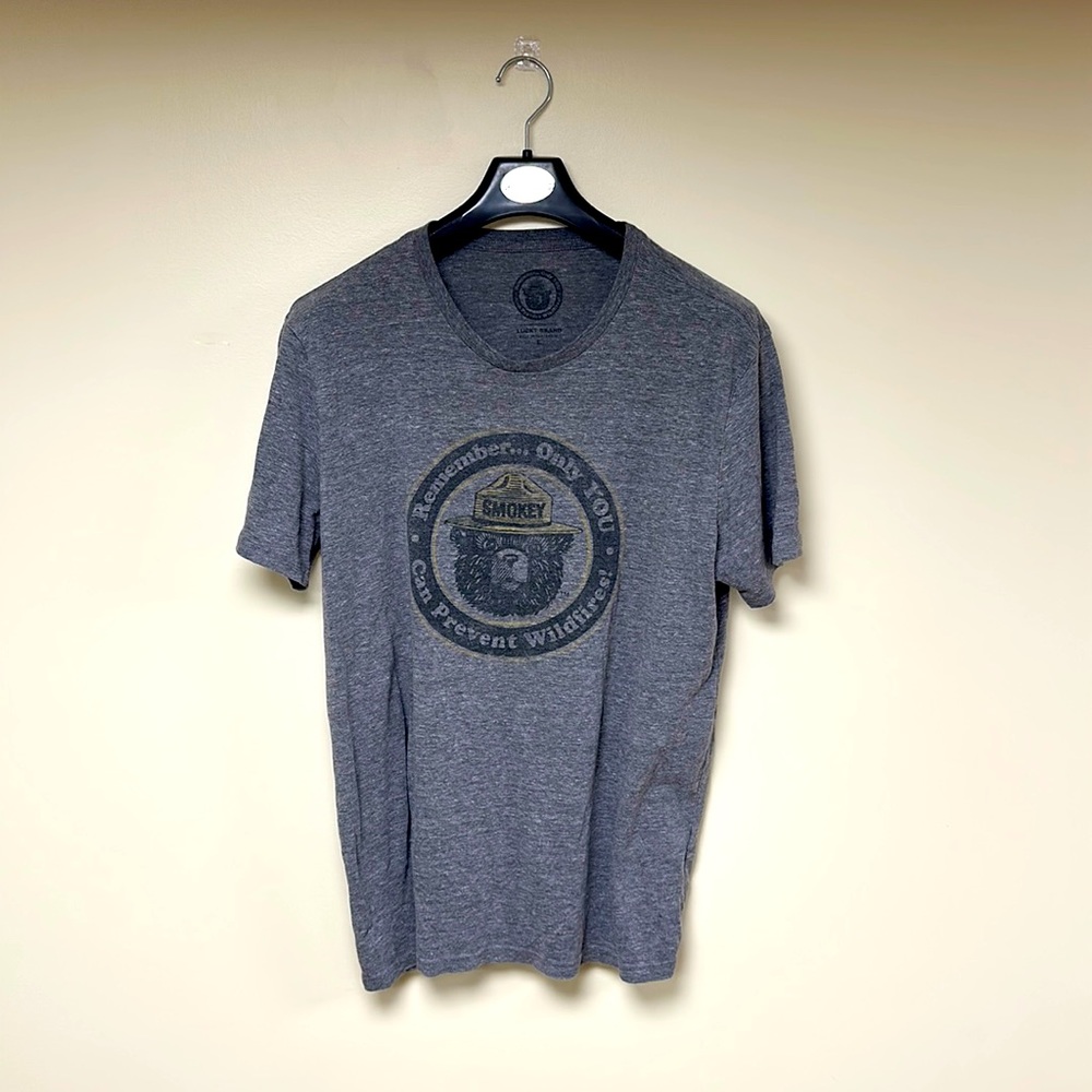 Lucky Brand Grey Smoky The Bear Soft T-Shirt